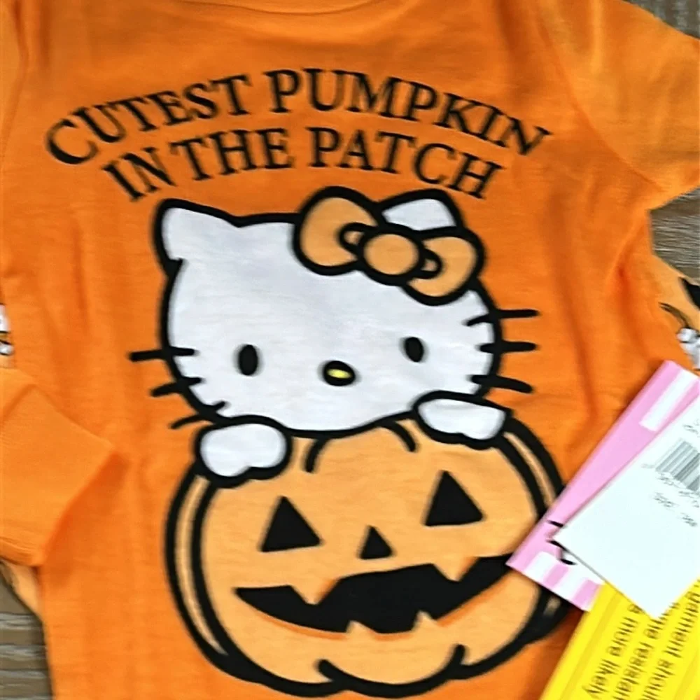 NWT!  Halloween Hello Kitty Cutest Pumpkin in the Patch Pajama Set 18 months